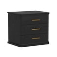 thumbnail image 6 of Clifford Traditional Nightstand in Black (3-Drawer), 6 of 10