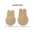 thumbnail image 2 of PULLIMORE 2 Pair Rabbit Ear Self Adhesive Invisible Bra Breast Lifting Push Up Strapless Backless Nipple Covers for Wedding Party, 2 of 7