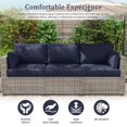 thumbnail image 5 of Snubbull 8-Piece Patio Furniture Cushions, Replacement Outdoor Cushions for 3-Seat Sectional Sofa, Waterproof & Zipped, 25.6"*23.6"*4", Navy, 5 of 8