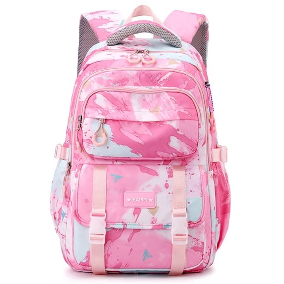 OTANJOU Camo Bookbags, Large Capacity Waterproof Backpack for Teens Casual Travel Daypack,Pink