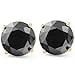 thumbnail image 3 of 2 Ct TW Boucles d'Oreilles pour Femmes en Or Jaune 14k avec Diamants Noirs Taille Ronde, 3 of 4