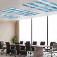 thumbnail image 3 of 2 Pack Blue Navy Wood Striped Fluorescent Light Covers for Ceiling Lights Nautical Starfish Coral Shell Vintage Magnetic Ceiling Light Covers Overhead Light Filters for Office Classroom Home, 3 of 9