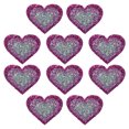 thumbnail image 1 of unbranded 10Ud Parches Termoadhesivos Corazón Multicolor Con Degradado Para Parchear Jeans Y Chaquetas, 1 of 8