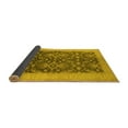 thumbnail image 2 of Ahgly Company Indoor Square Oriental Yellow Traditional Area Rugs, 7' Square, 2 of 4