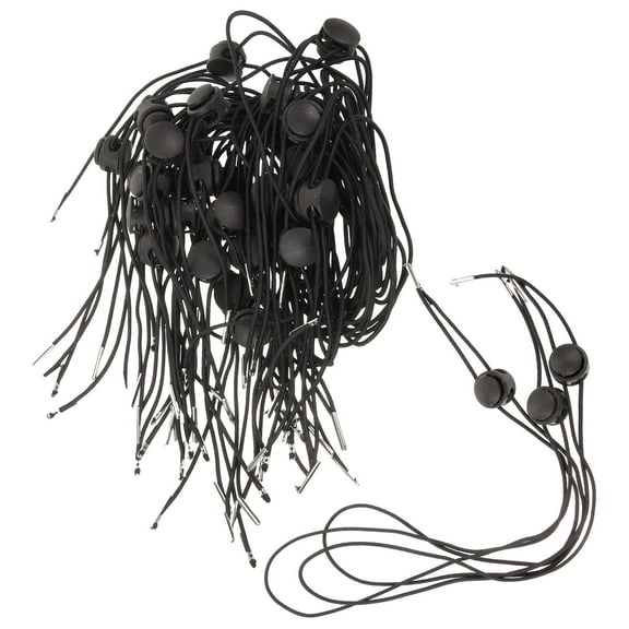 Worgeous  30 Pcs Tap Multi-function Hat Rope Wind Black Cap Hats Elastic Band