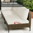 thumbnail image 5 of GRANDPATIO 4-Piece Open Weave Wicker Patio Furniture Set, Boho Outdoor Conversation Set with Thick Cushions and Coffee Table, Beige Cushion&Brown Wicker, 5 of 6