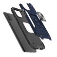 thumbnail image 5 of Case for Samsung Galaxy A03S Armor Hybrid with Ring Holder Kickstand Shockproof Heavy-Duty Durable Rugged Dual Layer Phone Cover for Galaxy A03S by Xpm - Blue, 5 of 10