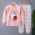 thumbnail image 2 of SPMGOYV Toddler Baby Girl Outfits Graphic Long Sleeve Print Tops + Pants Set Toddler 2Pcs Fall Winter Clothes,4-5 Y, 2 of 4