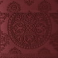 thumbnail image 5 of Beatrice Home Fashions Medallion Chenille Standard Sham Burgundy, 5 of 5