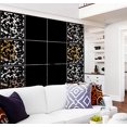 thumbnail image 3 of Lchen Divisor de Pared Colgante 12 Piezas Panel de Pantalla de partición de habitación de PVC con pájaro de Flor de Mariposa para decoración de Bar de Hotel de Oficina en casa(Black02), 3 of 5