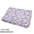 thumbnail image 5 of Starfish Floor Pillow Lounger Cover, Nautical Pattern with Navy Marine Rope Red Starfish Shells Scallops Seahorses, Nap Mat Printed Fabric Case for 5 Pillows, 88" x 27", Multicolor, by Ambesonne, 5 of 5