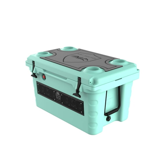 Wet Sounds Stealth SHIVR-55-SFM Seafoam High Output Audio Cooler Speaker System Top Gator Step Kit - Gray Over Black