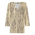 thumbnail image 4 of Ruimatai Women's V-Neck 3/4 Sleeve Blouse Casual Loose Fit Printed Tops Fashion Comfortable T-Shirt for Daily Wear Home Office, 4 of 6