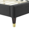 thumbnail image 4 of Modway Juniper Channel Tufted Performance Velvet Queen Platform Bed in Charcoal, 4 of 10