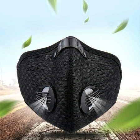 Cycling Face Mask Sport Bike PM 2.5 Activated Carbon Dustproof Windproof Bike Mask Training Filter Breathable Face
