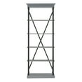 thumbnail image 3 of Weston Home Cabana Wood and Iron 5 Shelf Bookcase, Grey/Black, 3 of 5