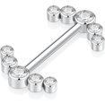 thumbnail image 3 of Glaciersei Nipple Ring Internally Threaded Nipple Barbell 14G Nipple Piercing Jewelry G23 Titanium, 3 of 5