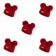 thumbnail image 3 of Qarigey Bufanda Conjunto de gorro y guantes para niños Delicado protector térmico de punto Suministros de calor Pompón lindo Sellado bola de bola de color rojo 5Conjunto, 3 of 6
