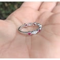 thumbnail image 6 of HeartsAndYou 1ct Natural Pink Sapphire Half Eternity Wedding Band 100% 14k SOLID White Gold, 6 of 9