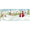 thumbnail image 3 of Reed, Tara 24x12 Black Modern Framed Museum Art Print Titled - Snowman Christmas panel I, 3 of 5