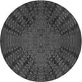 thumbnail image 1 of Ahgly Company Indoor Round Patterned Charcoal Black Area Rugs, 7' Round, 1 of 6