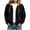 Black, variant on Outerwears for Women Hooded Corduroy Jacket Long Sleeve Zip up Loose Casual Coat with Pocket Fall Winter Clothes Women Brown S-2XL
