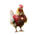 thumbnail image 4 of asddcavvf Christmas Animal Outdoor Garden Chicken Ground Plug Decoration Outdoor Christmas Animal Ground Plug 2D Small Garden Flags for outside with Sign Language Garden Label Outdoor Metal Cards for, 4 of 4