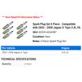 thumbnail image 2 of Spark Plug Set 6 Piece - Compatible with 2003 - 2008 Jaguar S-Type 3.0L V6 2004 2005 2006 2007, 2 of 2