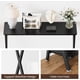 thumbnail image 3 of Long narrow 2 niveles estilo rural consola mesa: gris sofa mesa para behind couch, industrial entrada mesa con almacenamiento estante para hallway, oficina, foyer, 3 of 7