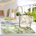 thumbnail image 5 of Dish Drying Mat Spring Birds Floral Absorbent Dry Mats for Dishes Draining Pad for Kitchen Countertop 18" x 24", 5 of 7