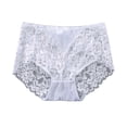 thumbnail image 2 of Plus Size Underwear for Women Fashion Women's Lace Solid Stretch Panties High Waist Underpants Panties Briefs White S, 2 of 3