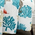 thumbnail image 3 of Lush Decor Coastal Reef Feather Polyester Throw, 60x50, Blue/Coral, Single, 3 of 5