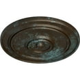 thumbnail image 3 of 54"OD x 4 7/8"P Large Classic Ceiling Medallion (Fits Canopies up to 13 1/2"), Hand-Painted Bronze Blue Patina, 3 of 6