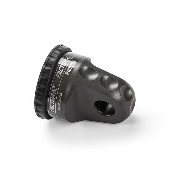 Factor 55 Winch Cable Shackle Mount 00015-06 ProLink; Fits 3/4 Inch Shackles/D-Rings; Fits 3/8 Inch Steel Cable/Synthetic Winch Rope; 16000 Pound Load Capacity; Anodized; Gray; Aluminum