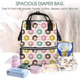 thumbnail image 5 of Kdxio Baby Diaper Backpack,Multi-Function Travel Backpack Nappy Bags,Nursing Bag, Fashion Mummy,Roomy Waterproof for Baby Care(Colorful Donuts), 5 of 6