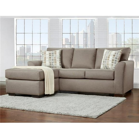 Charlotte Sofa Sectional with Reversible Chaise, Taupe