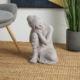 thumbnail image 3 of DecMode 20" Indoor Outdoor Meditating Buddha Garden Sculpture, 3 of 14