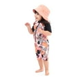 thumbnail image 3 of Nano One-Piece Rashguard Girls Short-Sleeve Swimsuit - New Peach (6-9 Months), 3 of 4