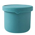 thumbnail image 1 of 5x de Silicona Dura Recipiente de Comida Hermético Redondo Verde 250ml 5 piezas, 1 of 4