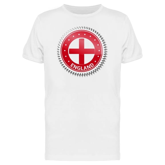 England Flag Sticker Tee Men's -Image by Shutterstock