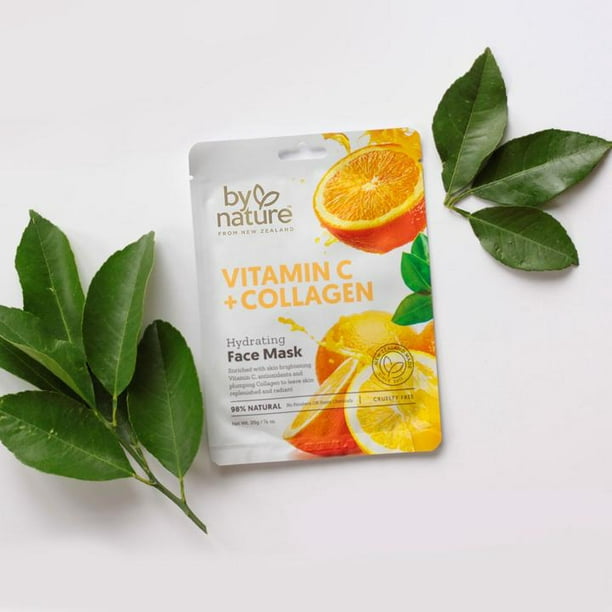 By Nature Vitamin C + Collagen Sheet Mask - Walmart.com
