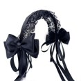 thumbnail image 1 of Diadema de encaje con cinta, adornos exquisitos para el cabello para mujer, vestido de escenario de Cosplay, 1 of 4
