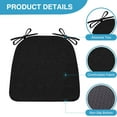 thumbnail image 6 of Chair Cushions for Dining Chairs Set of 4, Non Slip Kitchen Chair Pads, 17" x 16" x 2", Indoor Dining Chair Cushions with Ties, Seat Cushion for Kitchen Chairs, Chair Pads, Black, 6 of 14