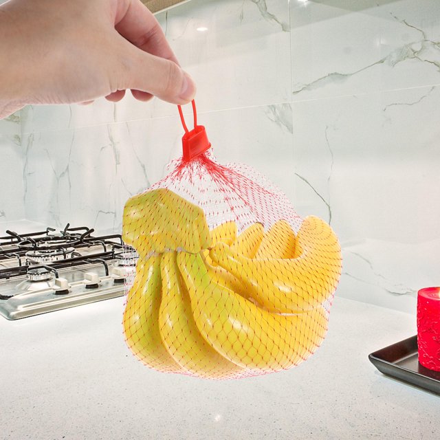 OULII 100Ud Bolsa De Malla Reutilizable Para Y Verduras Resistente Y Transpirable Roja
