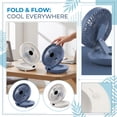 thumbnail image 2 of Small Foldable Desktop Wall Mount Fan 3 Speed Quiet 90 Degree Adjustable Tilt Portable Cooling Fan for Home Car Office Travel Blue 1 Pack, 2 of 9