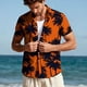 thumbnail image 1 of Blusa y camisa hawaiana de manga corta con cuello vuelto para hombre, camisa unisex de verano para playa, informal, de manga corta, con botones, ropa estampada, blusa para hombre, 1 of 9