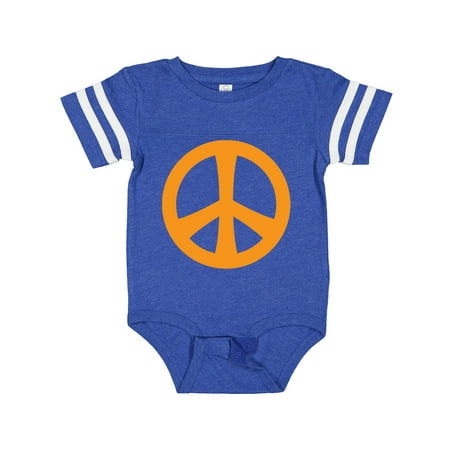 

Inktastic Peace Sign Symbol Orange Gift Baby Boy or Baby Girl Bodysuit