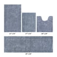 thumbnail image 3 of Better Trends Premium 4 Piece Bathroom Rug Set 100% Cotton, Extra Soft Tufted Bath Mat, Water Absorbent & Reversible Mat, Silver Lux Collection, 3 of 5