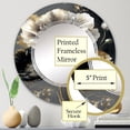 thumbnail image 4 of DESIGN ART Designart 'Grey Gold Flower Bouquet I' Printed Floral Wall Mirror 20in.x30in., 4 of 5