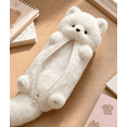 thumbnail image 5 of Plush Animal Shaped Pencil Pouch, Soft Fabric Writing Case, Durable Polyester Storage Bag for Stationery & Daily Supplies, 5 of 5